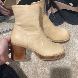 ASOS DESIGN Even chunky platform boots in natural